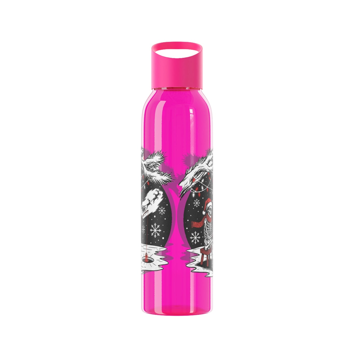 Merry Fishing Christmas Water Bottle – Skeleton Fishing Bottle