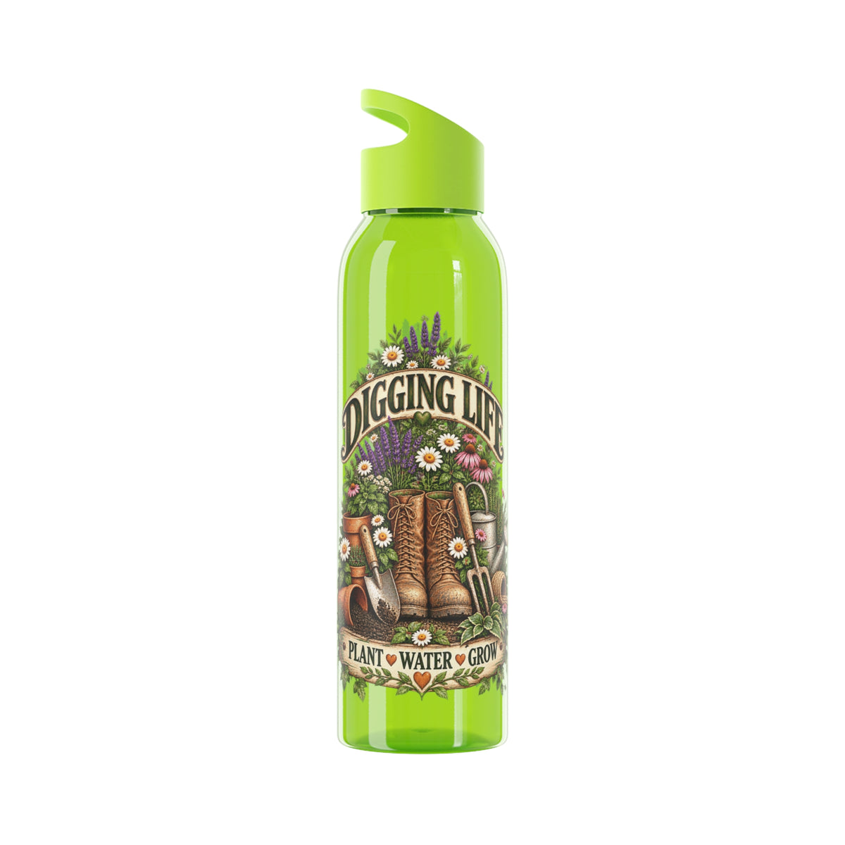 Digging Life Vintage Garden – Slimline Water Bottle