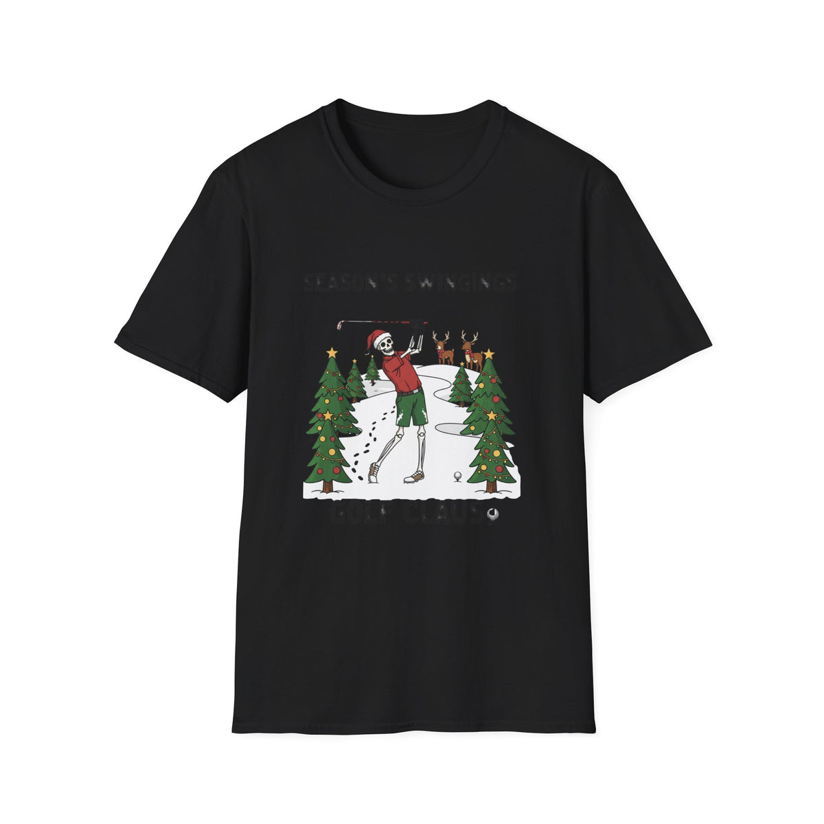 Golf Claus Christmas T-Shirt – Seasons Swingings Golf Tee