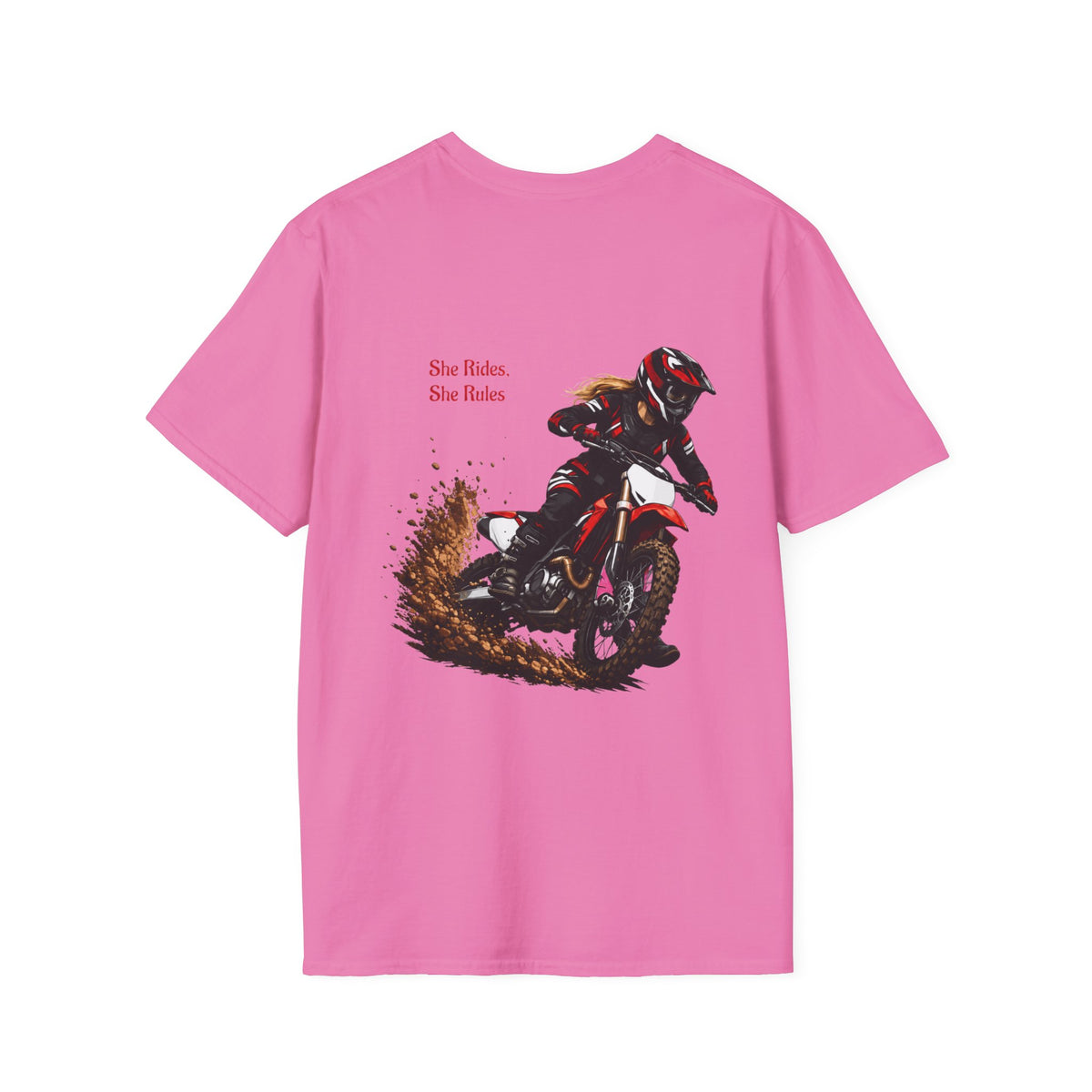 She Rides, She Rules Dirt Bike T-Shirt