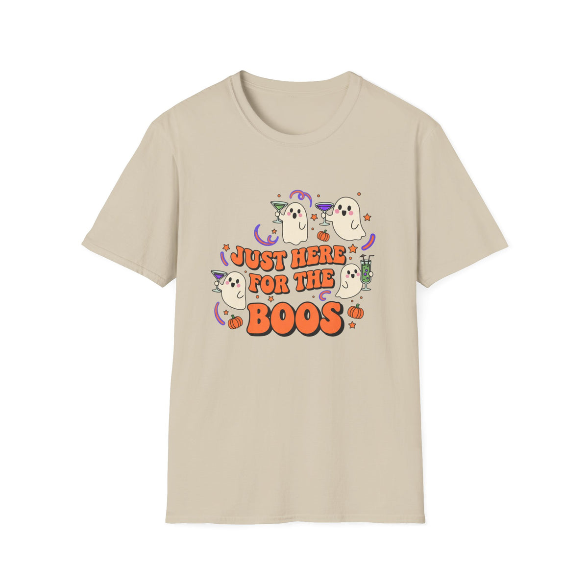 Just Here for the Boos Halloween T-Shirt – Unisex Ghost Tee