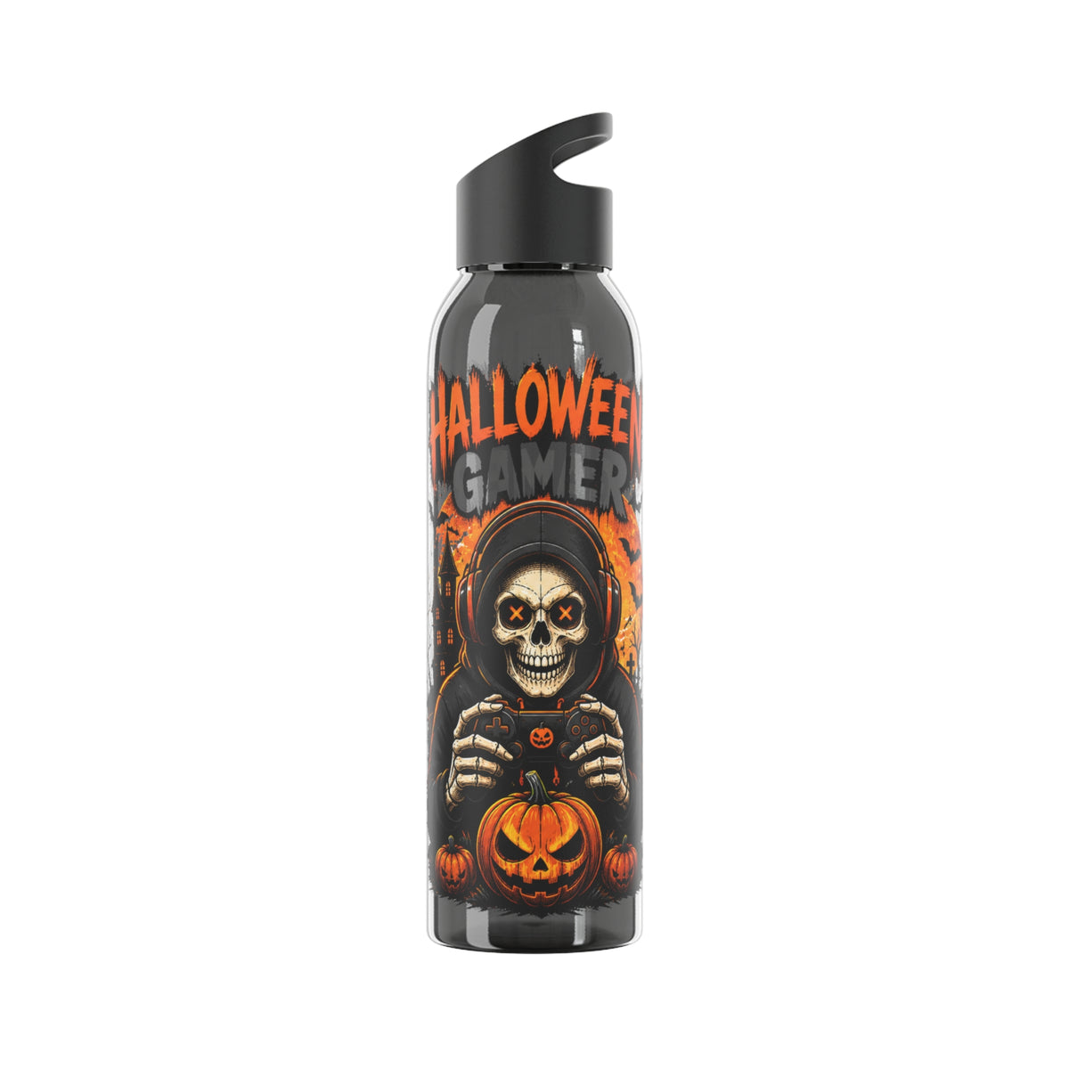 Halloween Gamer Water Bottle – Skull Gaming Bottle
