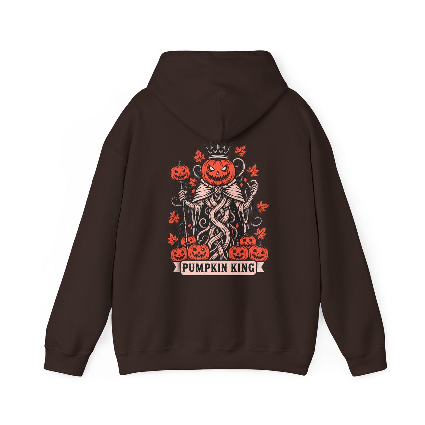 Pumpkin King Halloween Unisex Hoodie – Gothic Pumpkin Back Print