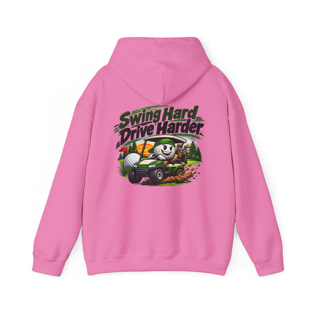 Sweat à capuche de golf amusant Petit imprimé avant Motif de golf