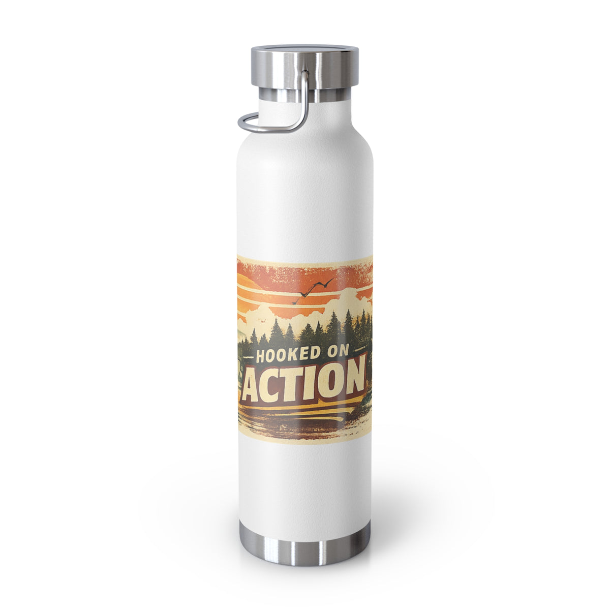 Hooked on Action Insulated Flask – Retro Fishing Flask