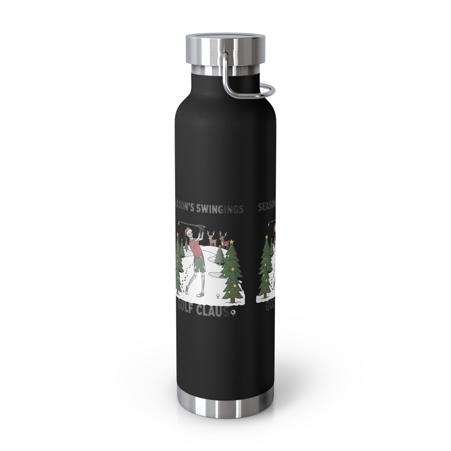 Golf Claus Insulated Flask – Season’s Swingings Christmas Golf Bottle