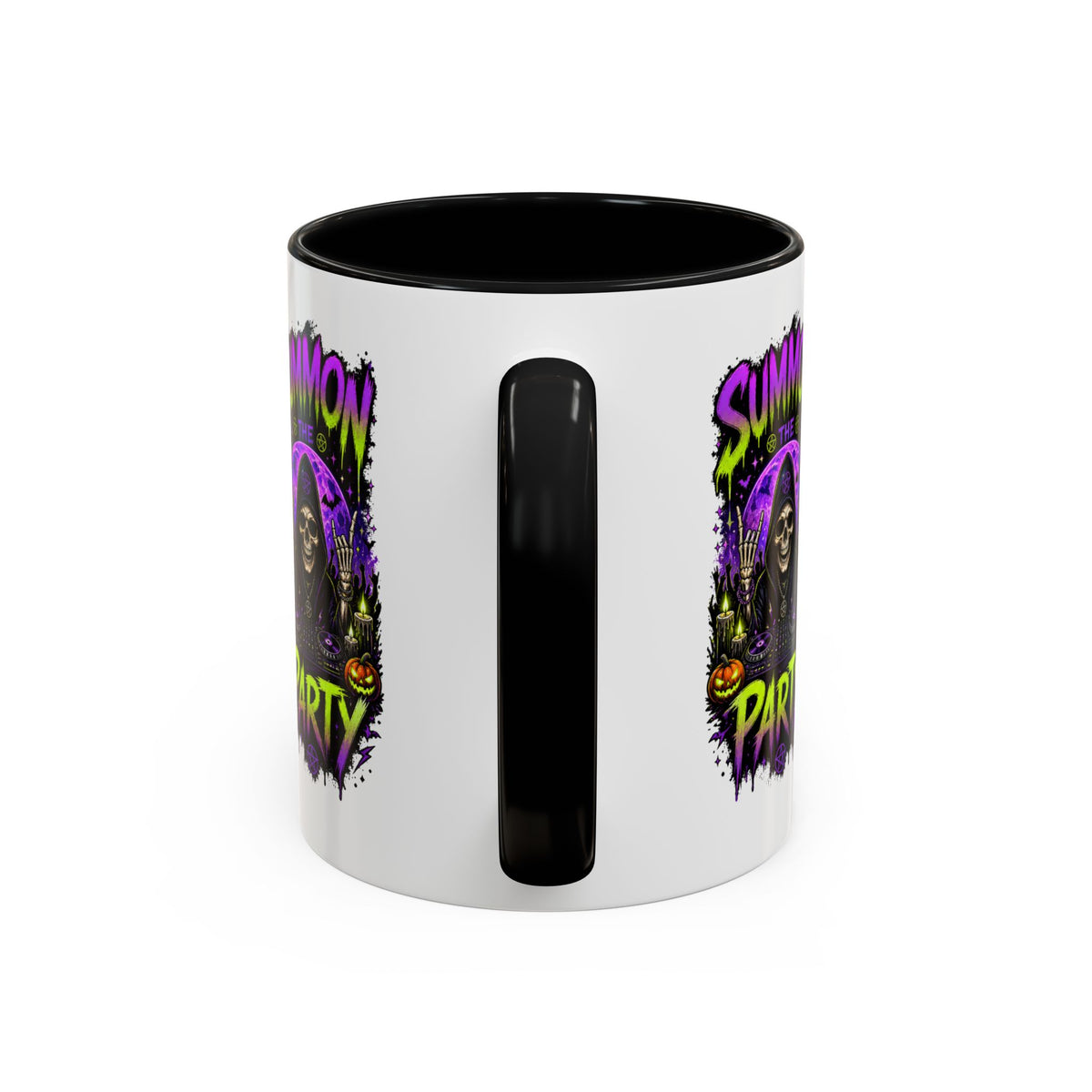 Summon the Party Halloween Accent Mug – Skeleton DJ Mug