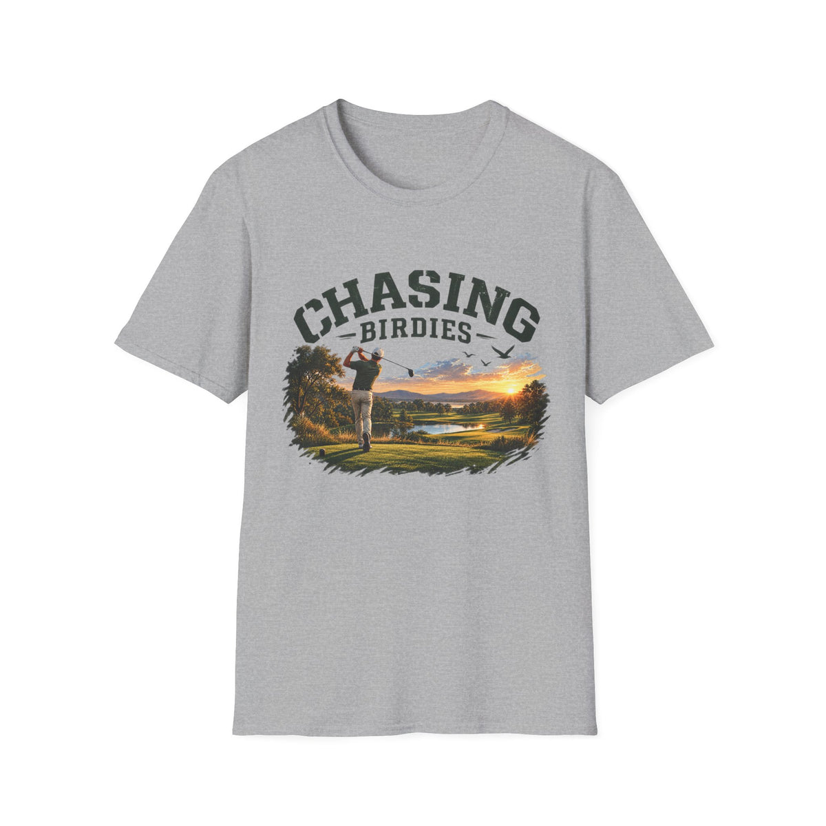 Chasing Birdies Golf T-Shirt – Scenic Golfer Tee