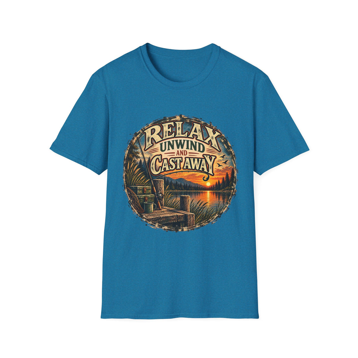 Relax, Unwind & Cast Away Fishing T-Shirt – Vintage Angler Tee
