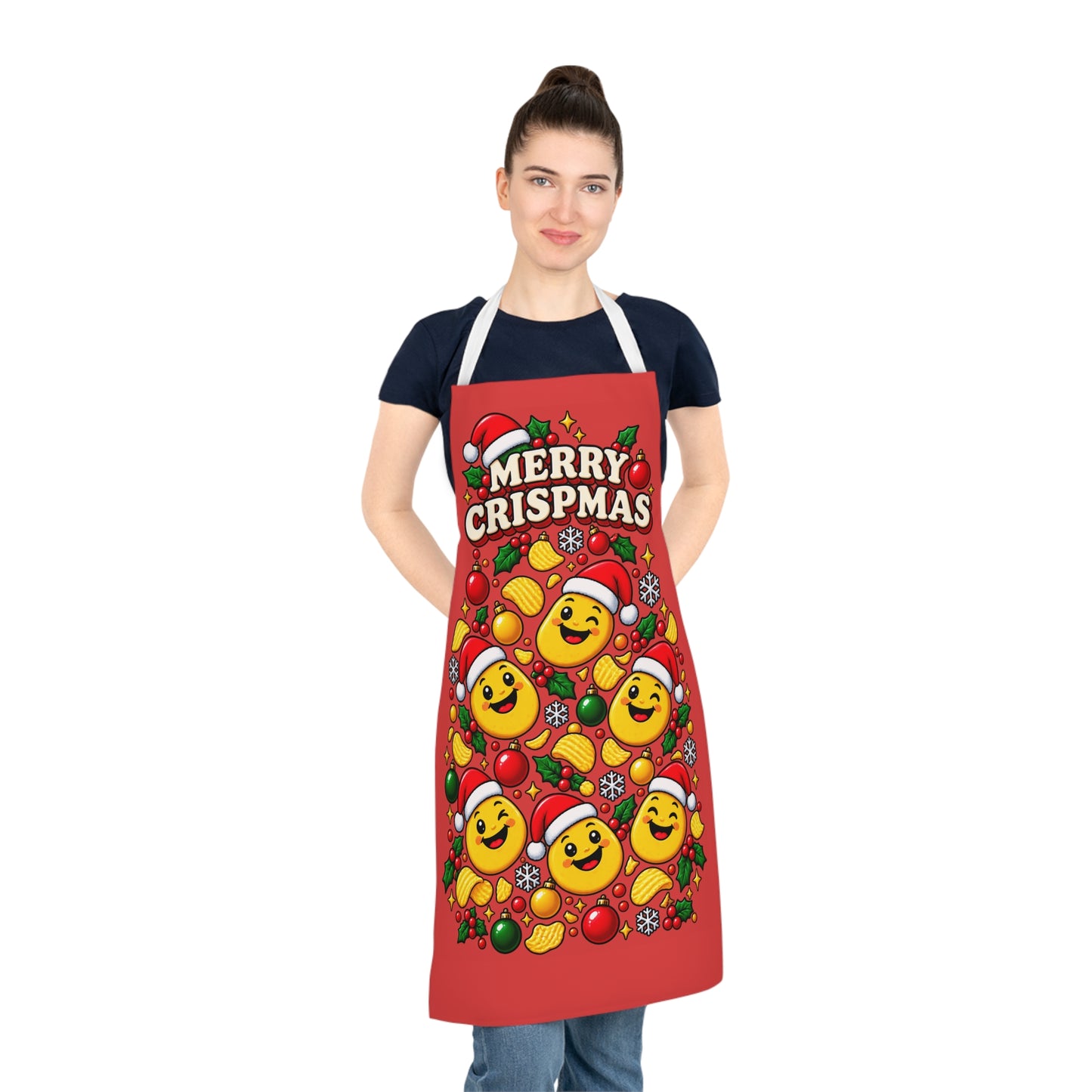 Merry Crispmas Christmas Apron – Festive Christmas Kitchen Apron