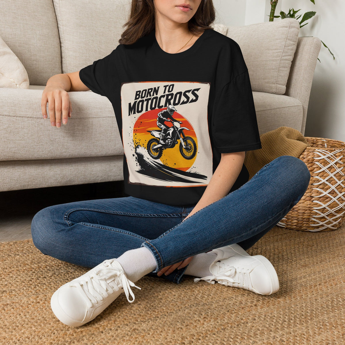 Born to Motocross Sunset Vintage T-shirt