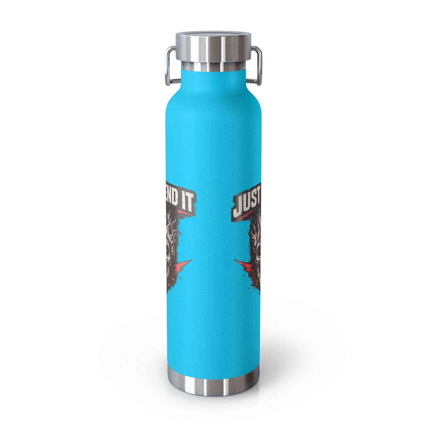 Just Send It Flask   22oz Copper-Insulated Skull & Flames Water Bottle
