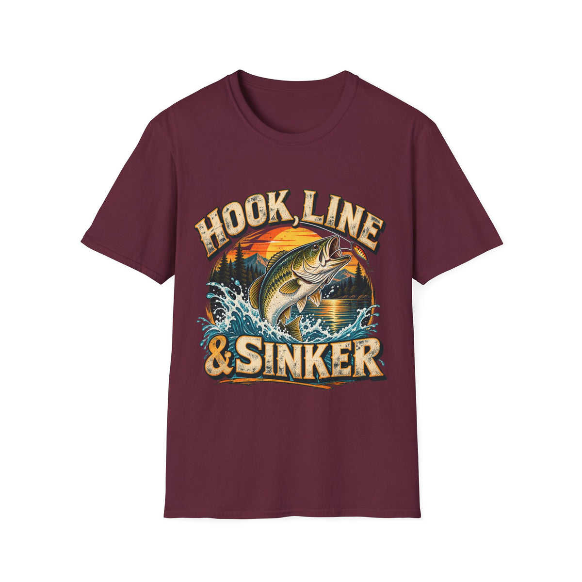 Hook, Line & Sinker Fishing T-Shirt – Vintage Angler Graphic Tee