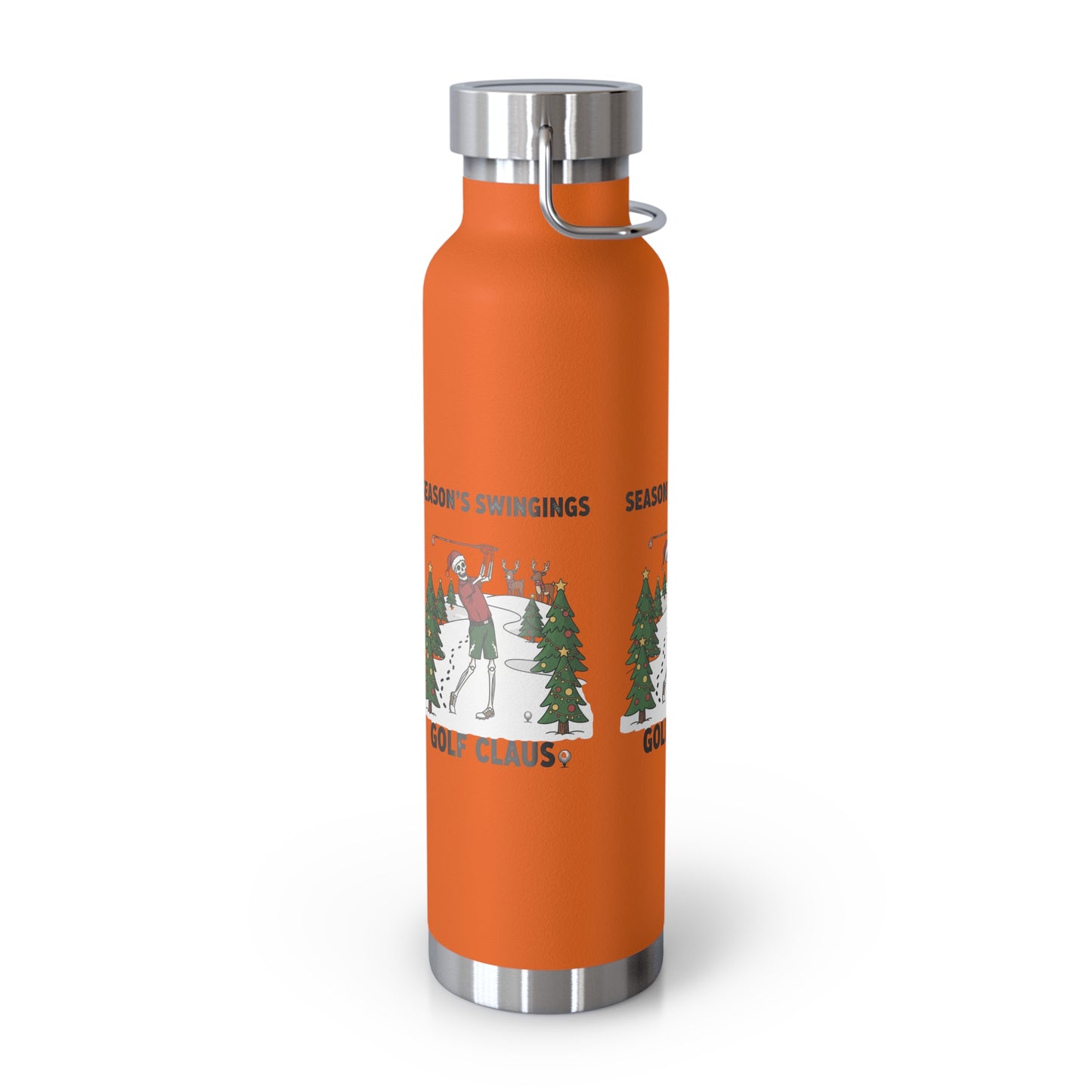 Golf Claus Insulated Flask – Season’s Swingings Christmas Golf Bottle