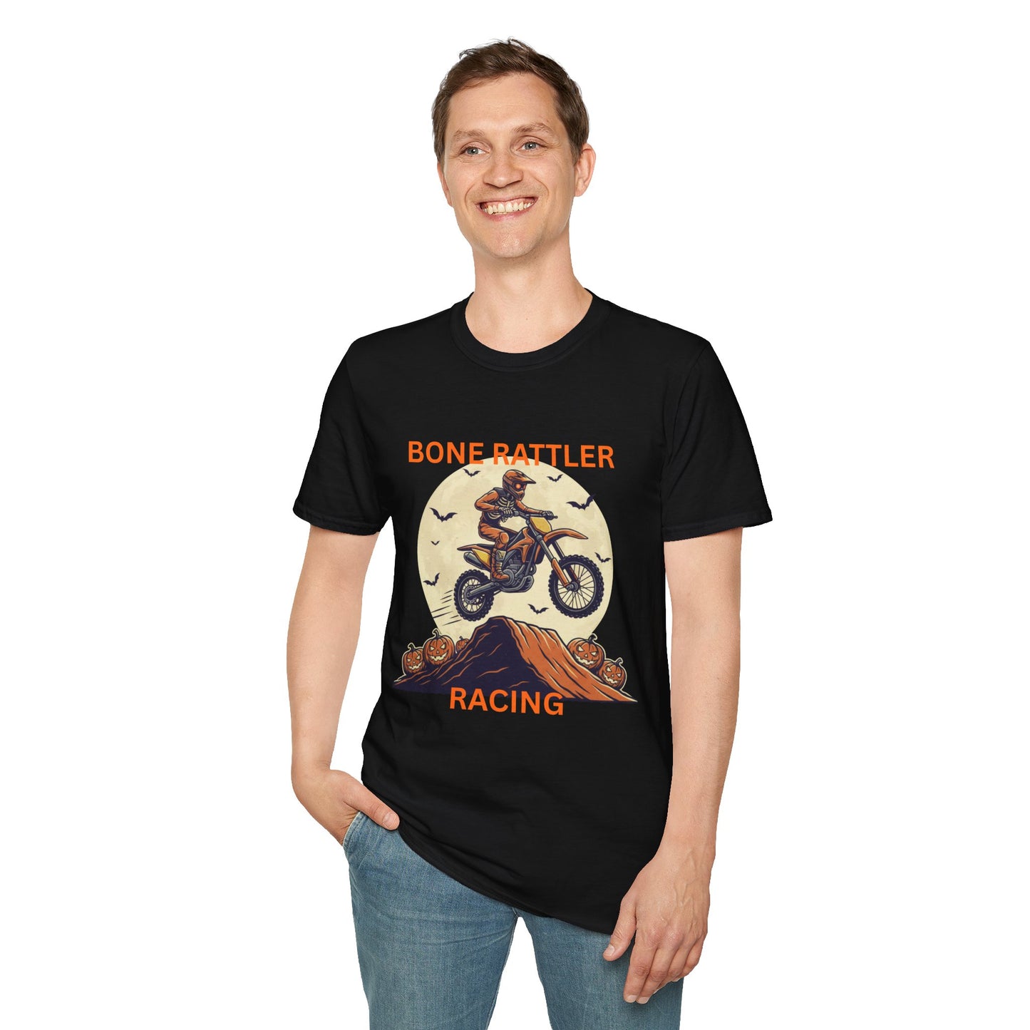 Bone Rattler Motocross Halloween T-Shirt – Unisex Dirt Bike Tee