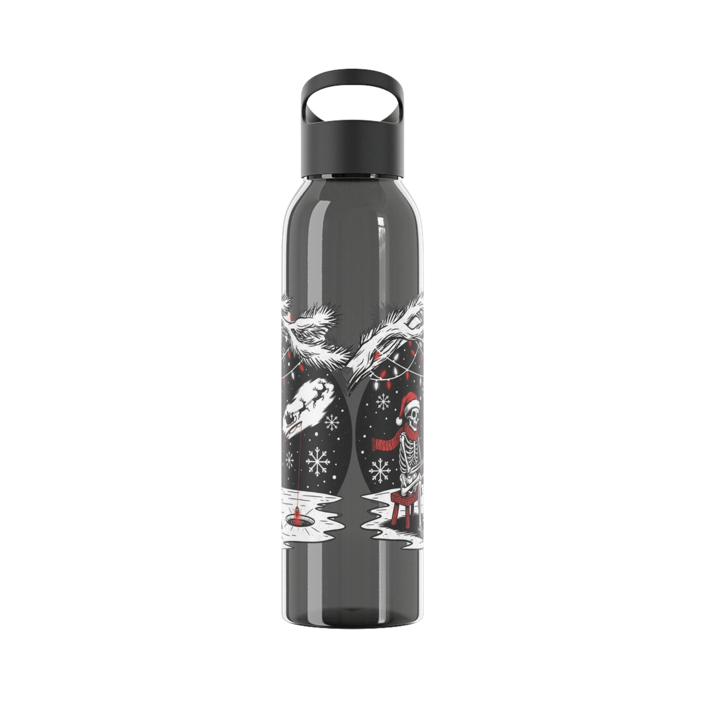 Merry Fishing Christmas Water Bottle – Skeleton Fishing Bottle