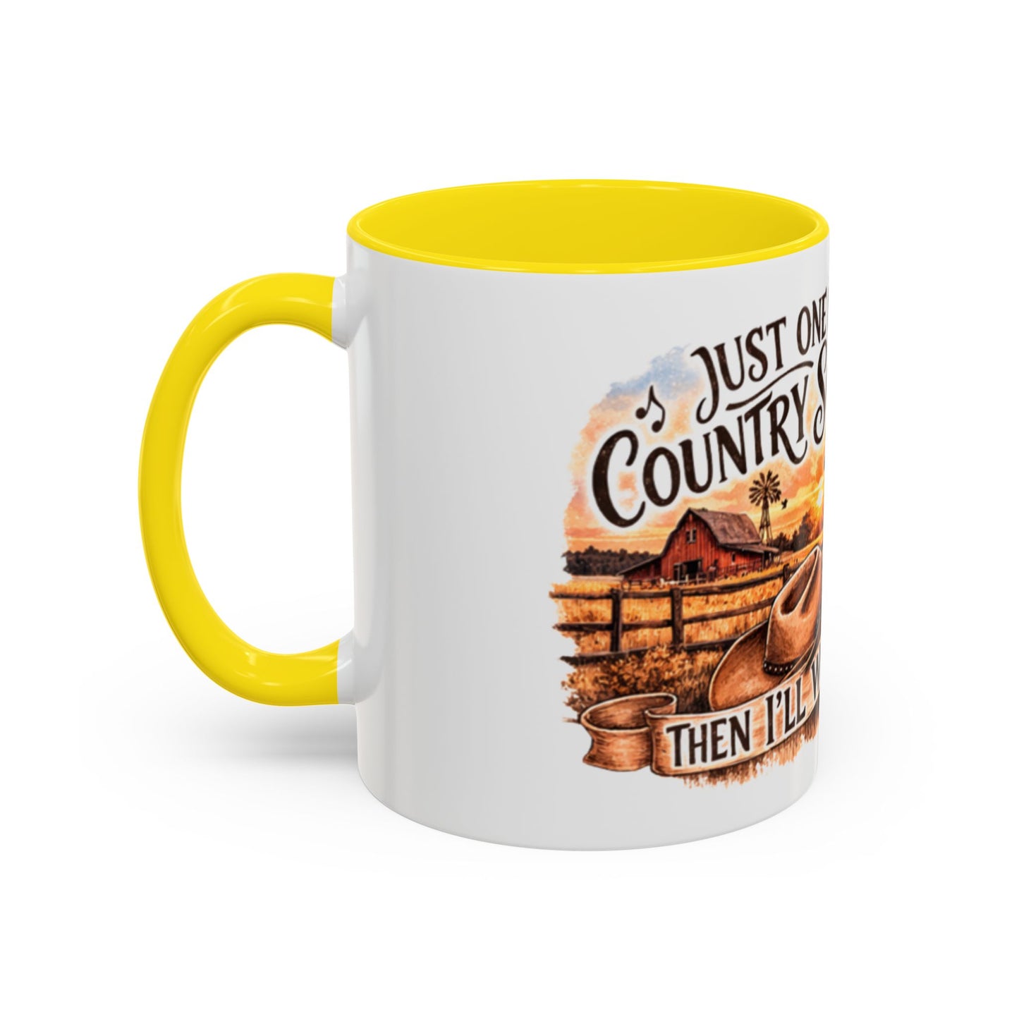 Mug à café country - Mug accent "Juste une autre chanson country" (325 ml)
