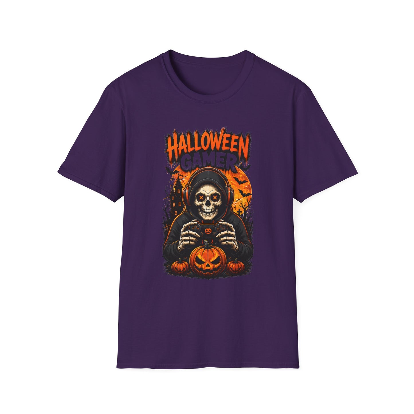 Halloween Gamer T-Shirt – Skull Gaming Halloween Tee