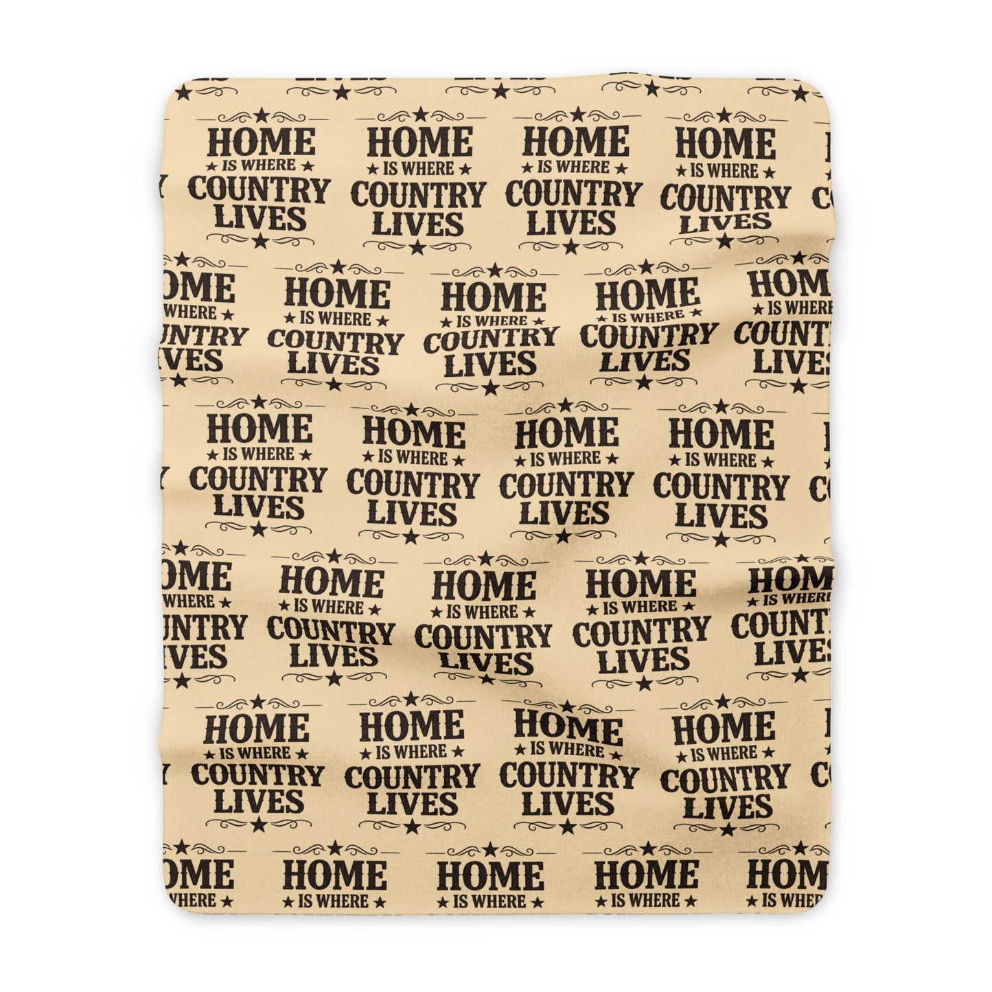 Home Is Where Country Lives Sherpa Fleece Blanket – Country Throw