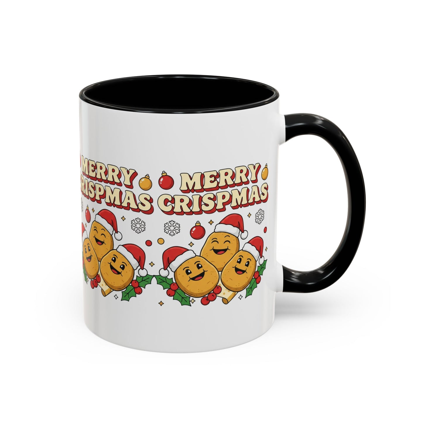 Merry Crispmas Christmas Accent Mug – Funny Festive Mug