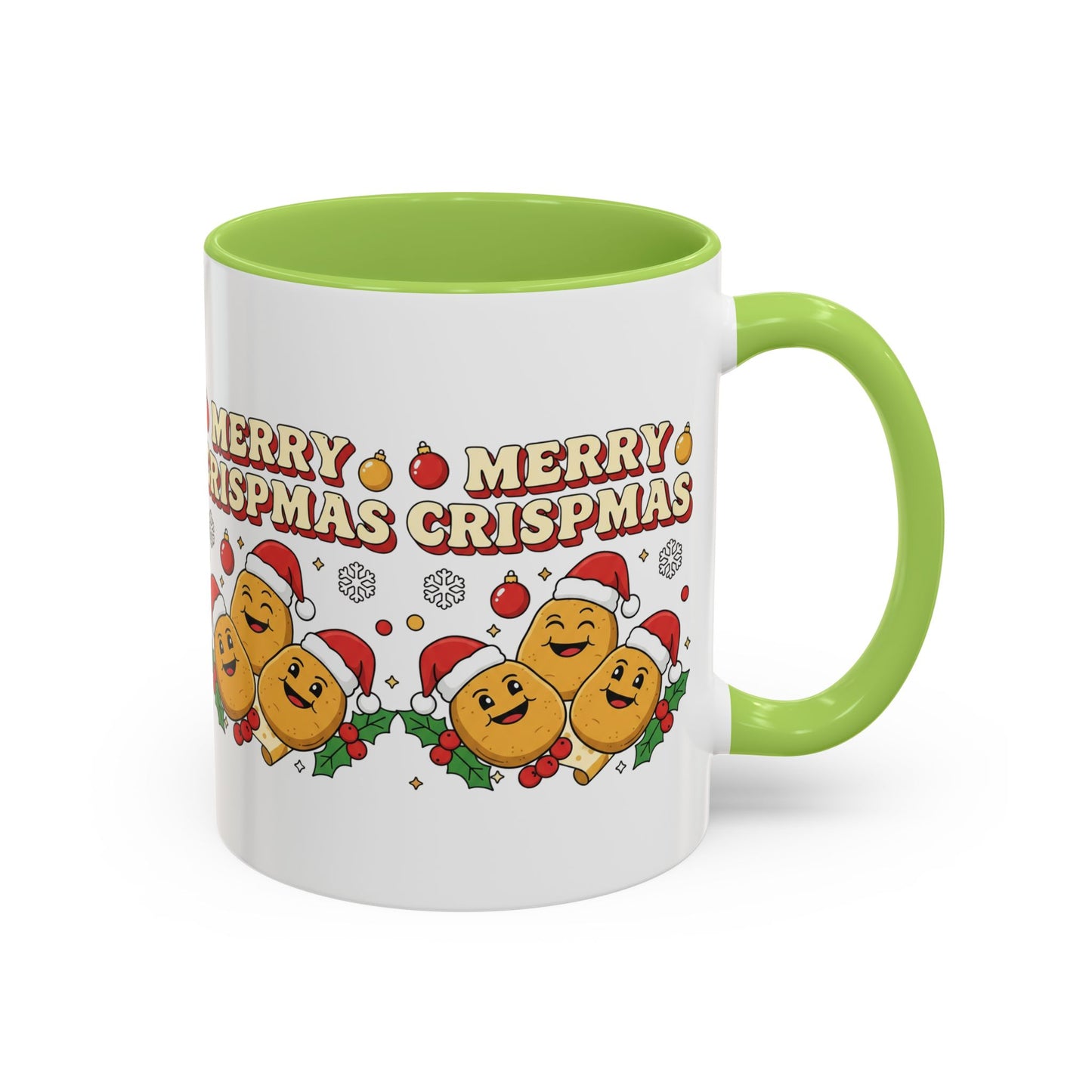 Merry Crispmas Christmas Accent Mug – Funny Festive Mug