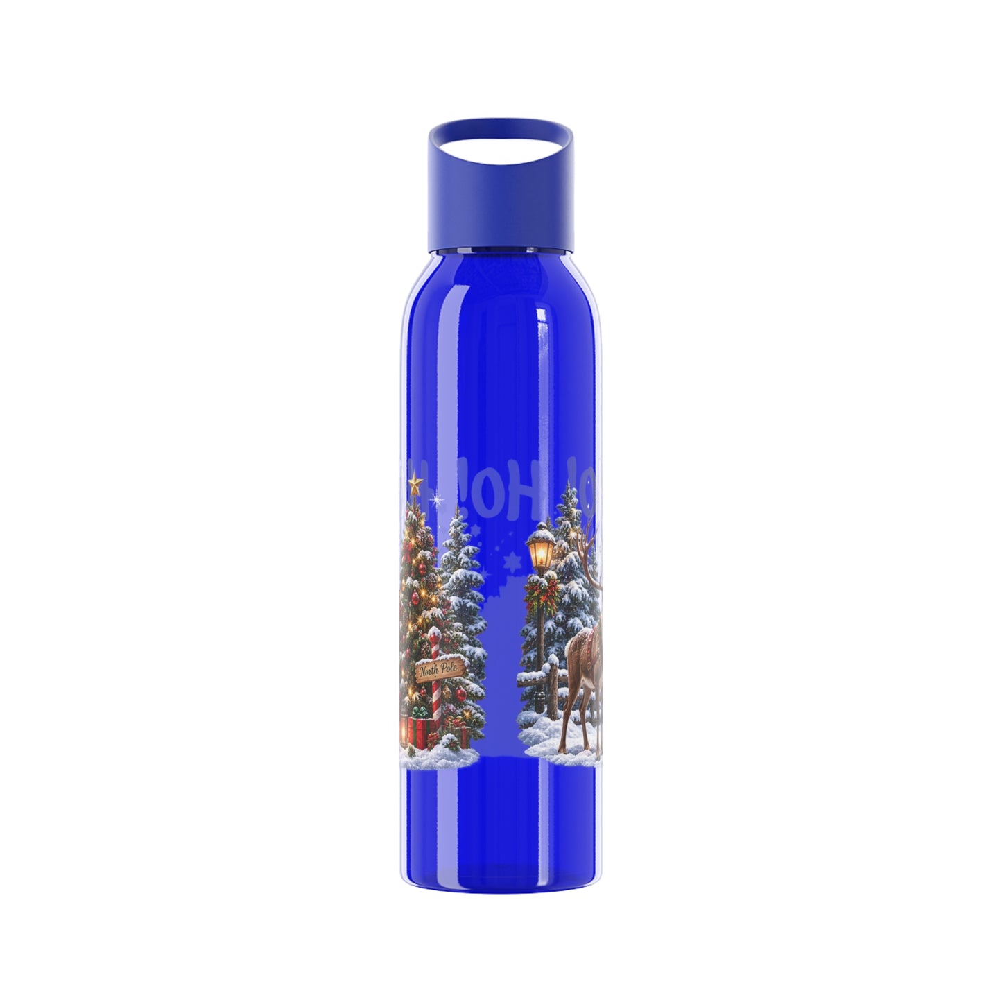Ho Ho Ho Santa Christmas Water Bottle – Festive Sleigh Design