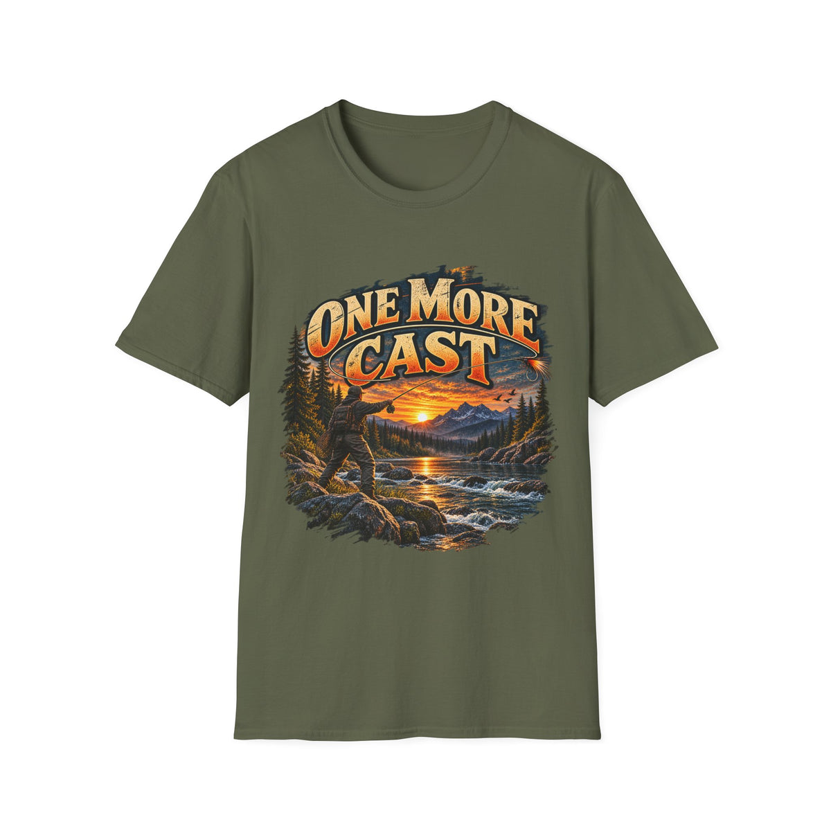 One More Cast Fishing T-Shirt – Vintage Angler Graphic Tee
