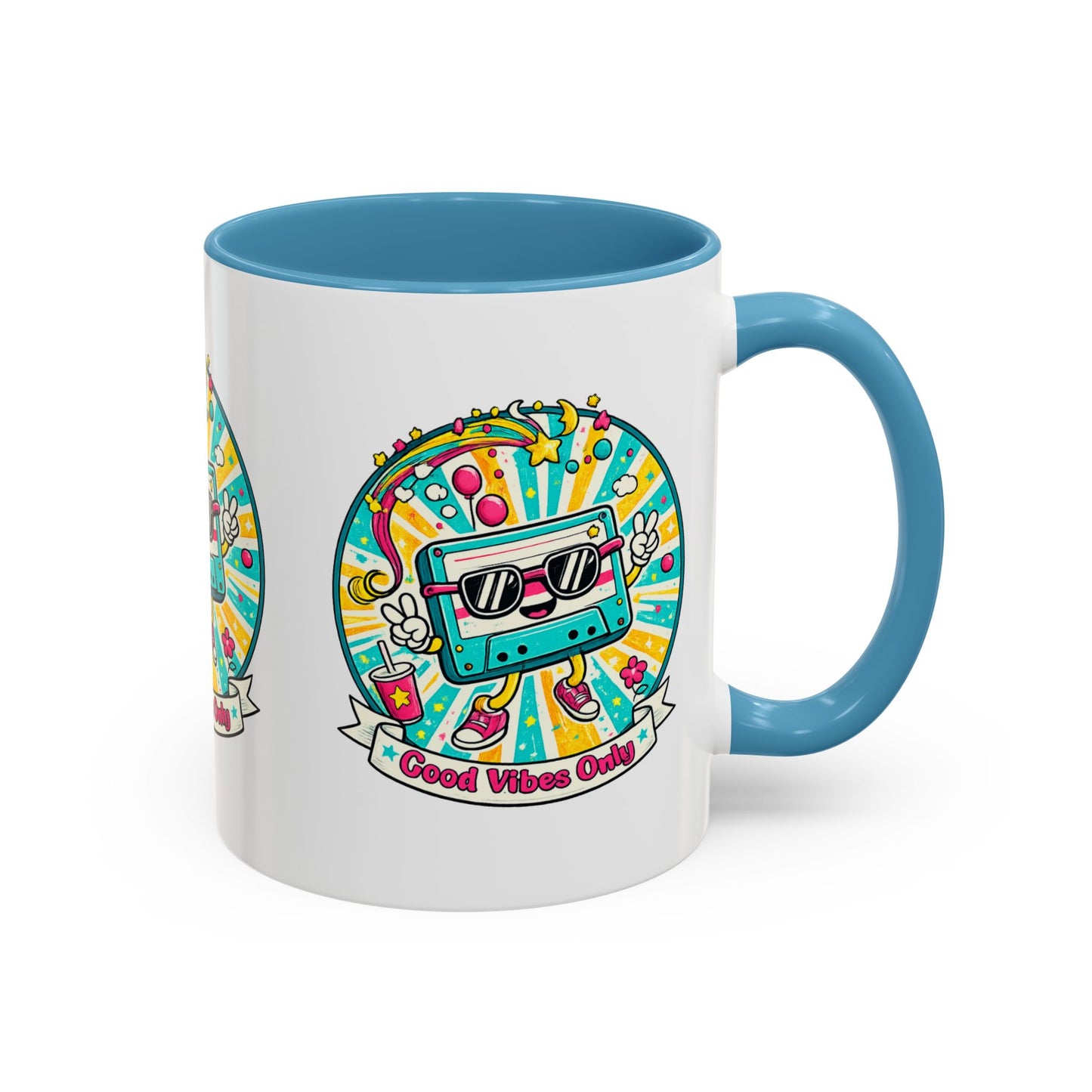 Retro Good Vibes Accent Mug