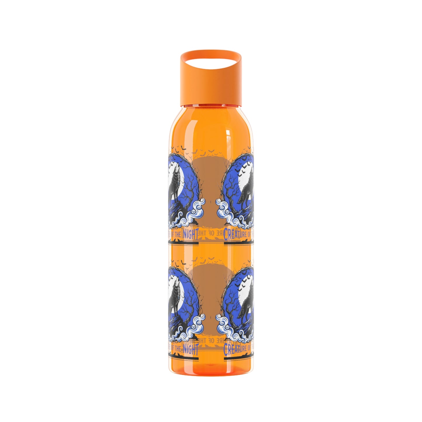 Creature of the Night Halloween Water Bottle – Werewolf Moon Design