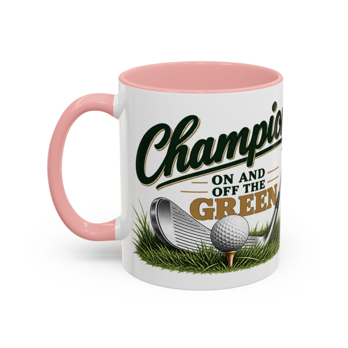 Golf Champion Accent Mug – Wraparound Golfer Design