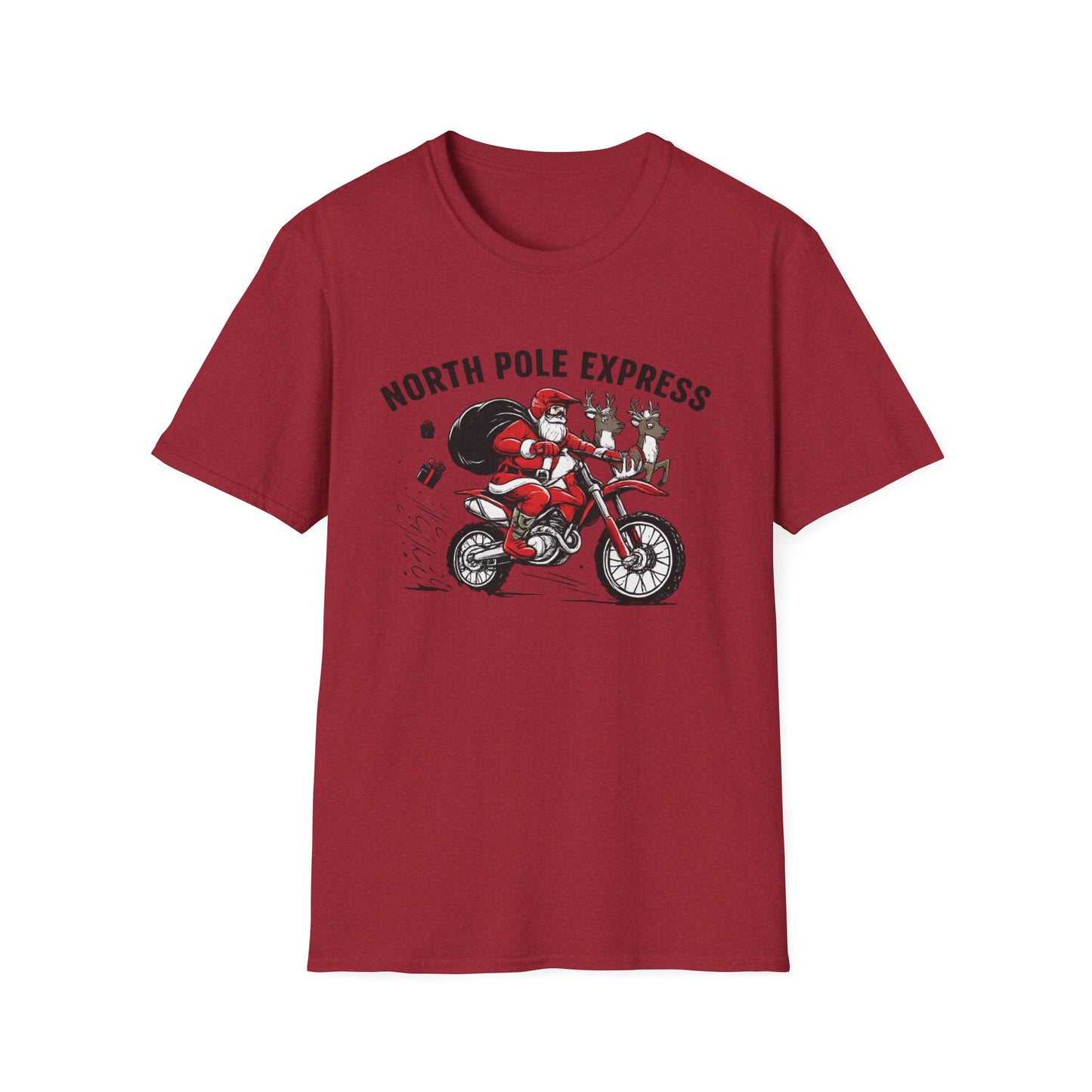 North Pole Express Motocross Christmas T-Shirt