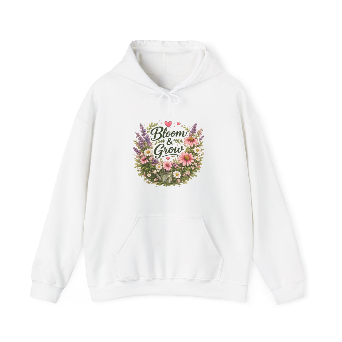 Bloom & Grow Floral – Pullover Hoodie