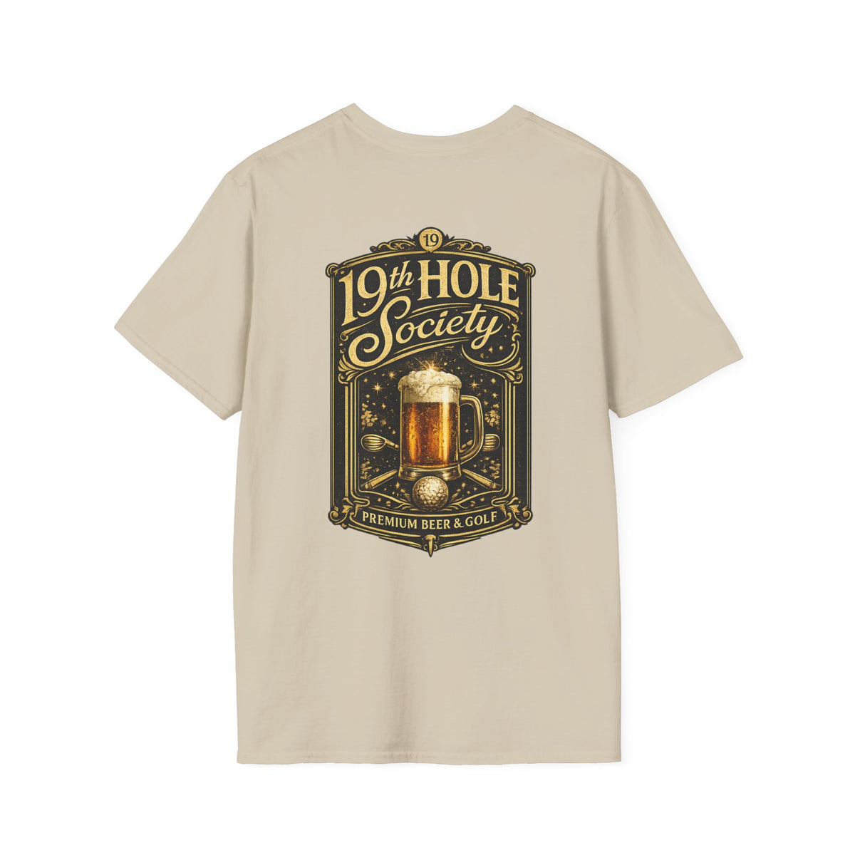 19th Hole Society Premium Beer & Golf  T-Shirt