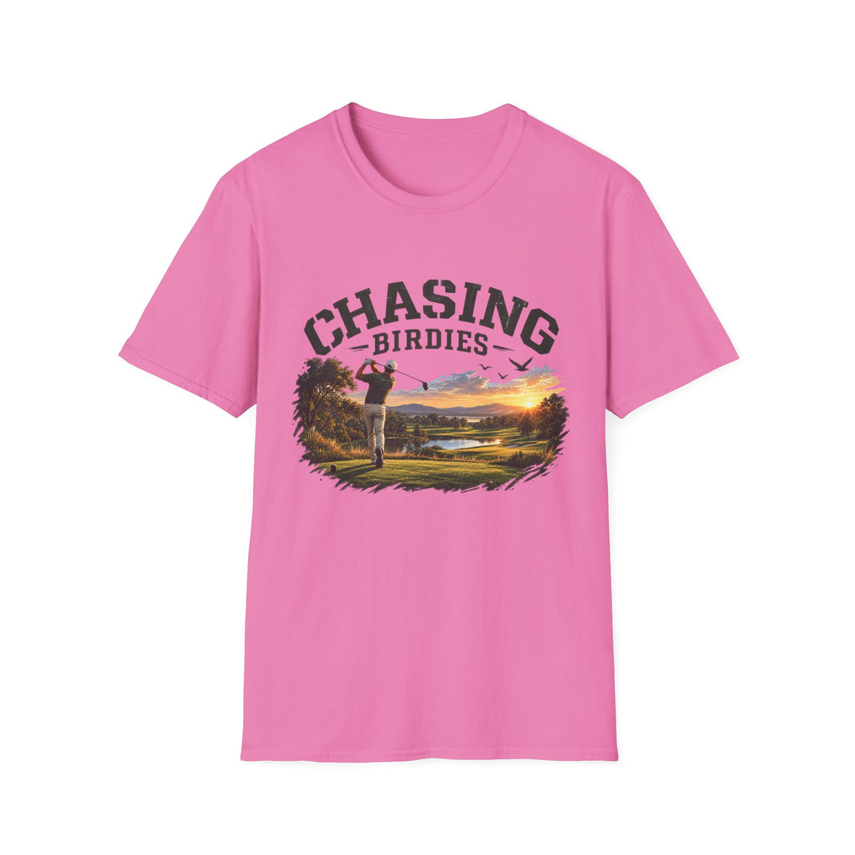 Chasing Birdies Golf T-Shirt – Scenic Golfer Tee