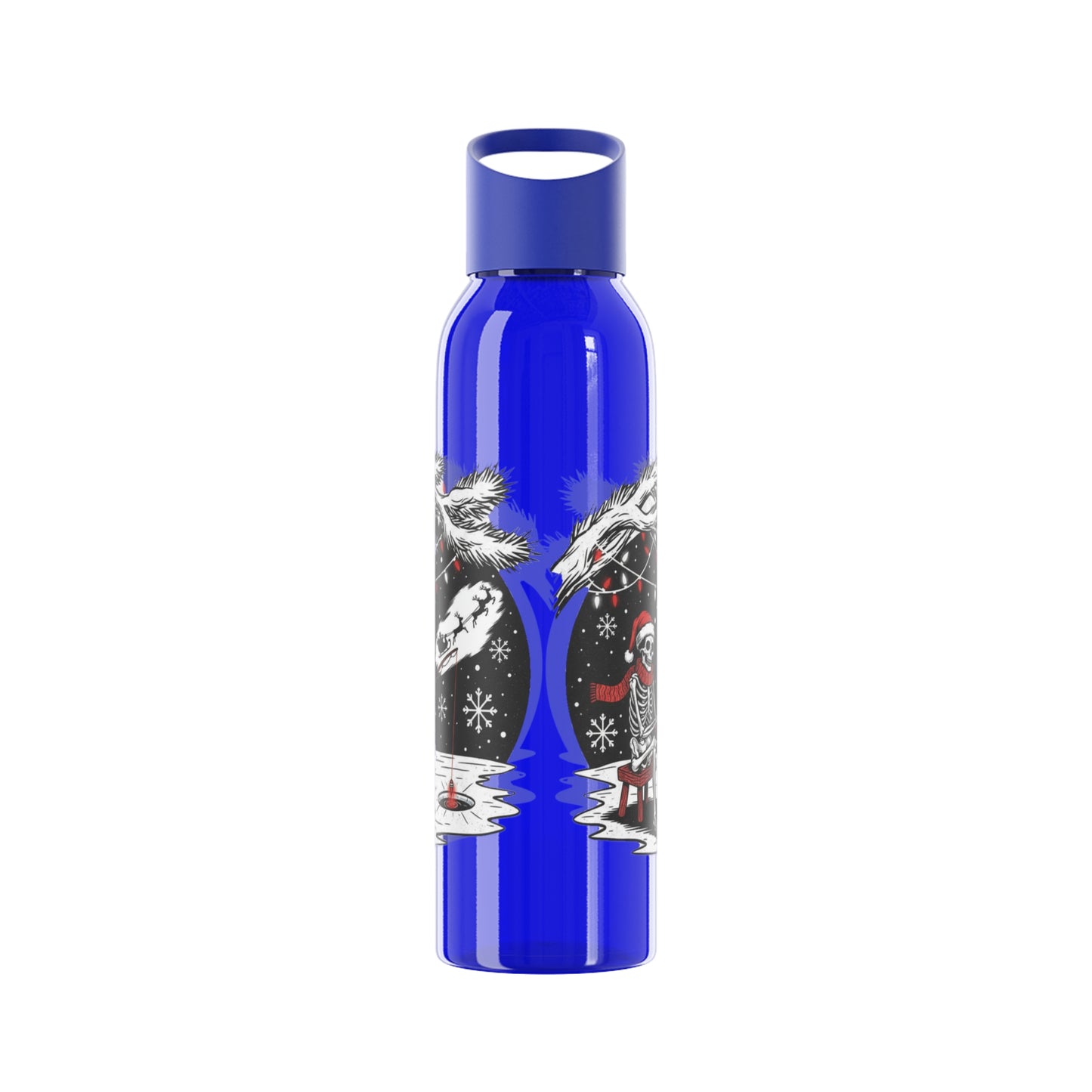 Merry Fishing Christmas Water Bottle – Skeleton Fishing Bottle