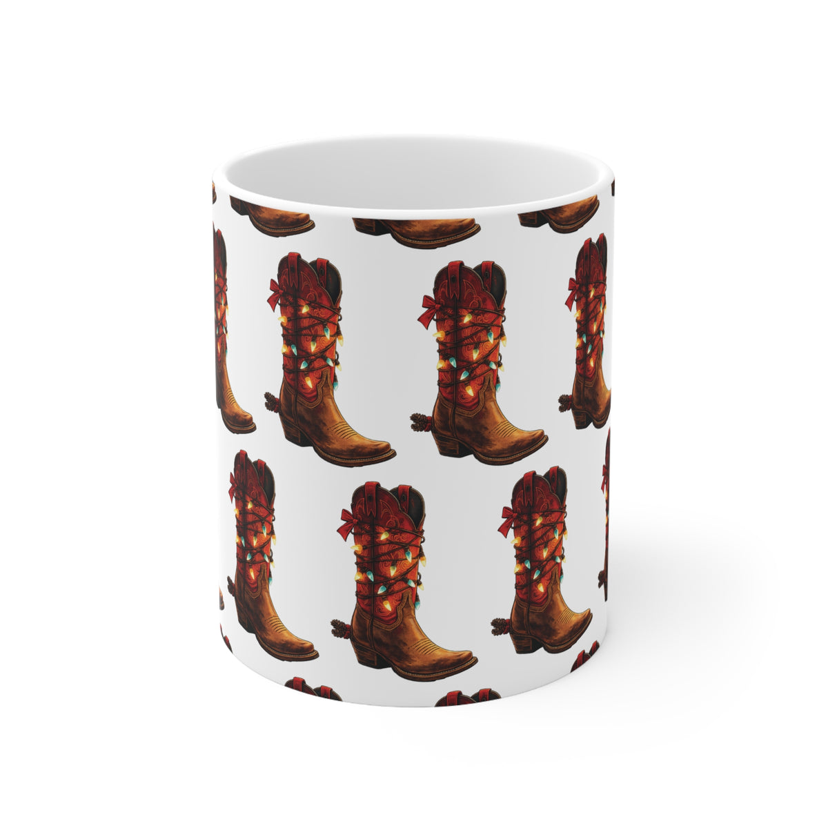 Country Christmas Cowboy Boot Mug – Western Festive Mug