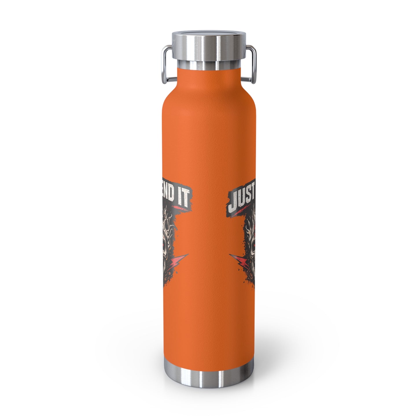 Just Send It Flask   22oz Copper-Insulated Skull & Flames Water Bottle
