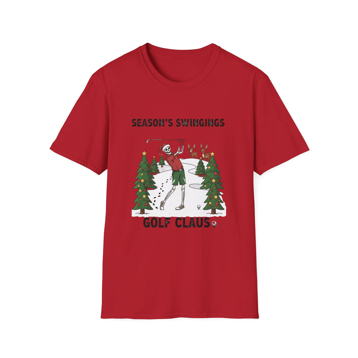 Golf Claus Christmas T-Shirt – Seasons Swingings Golf Tee