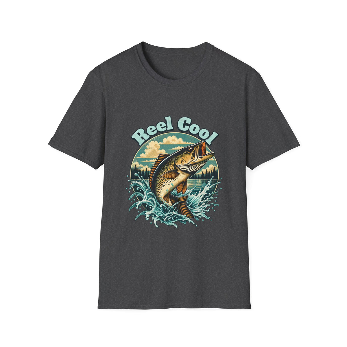 T-shirt de pêche « Reel Cool » – T-shirt graphique rétro pour pêcheur