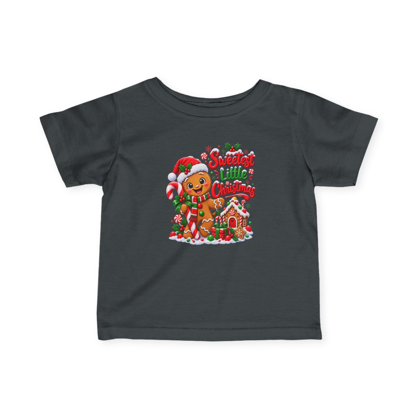 Sweetest Little Christmas Infant T-Shirt – Gingerbread Tee