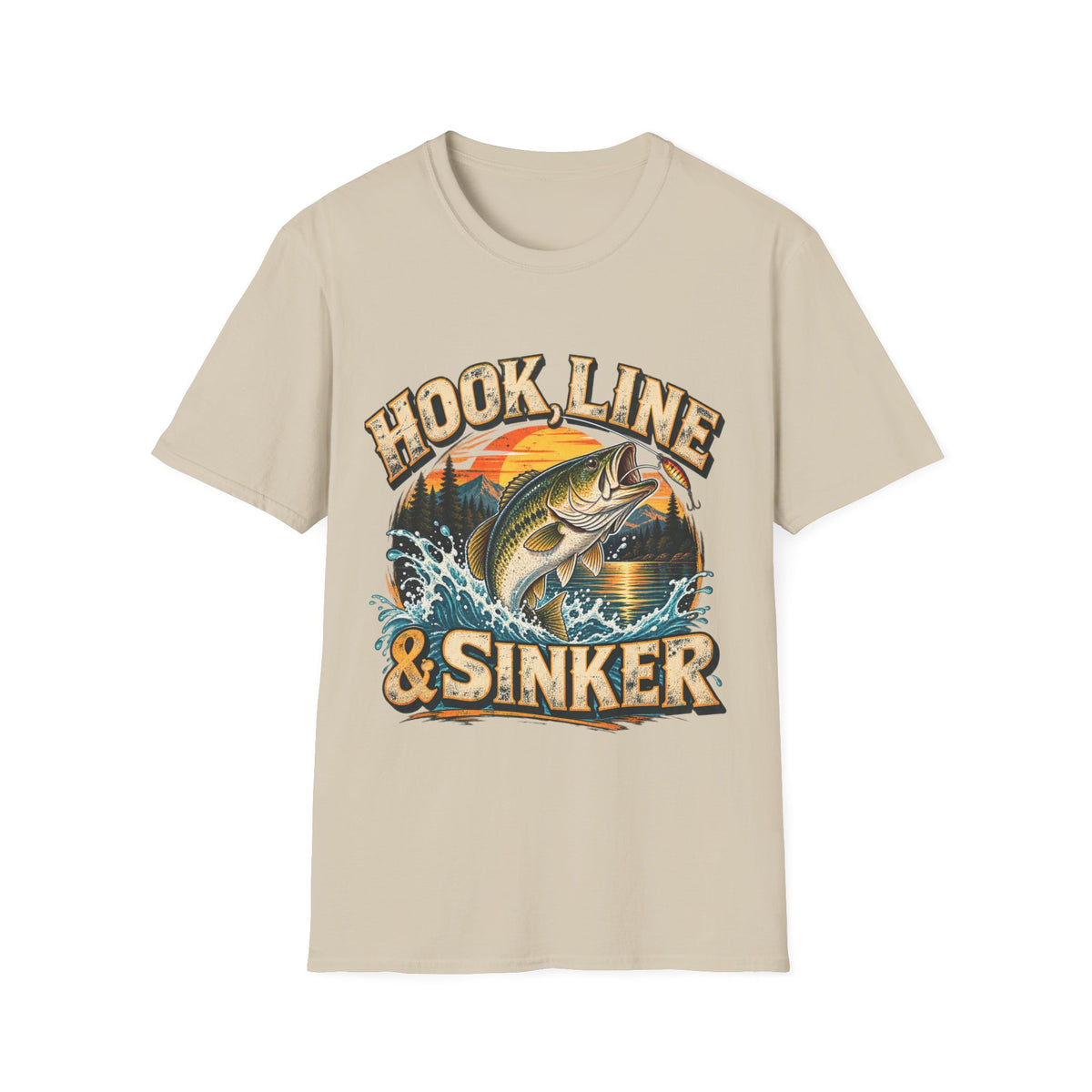 Hook, Line & Sinker Fishing T-Shirt – Vintage Angler Graphic Tee