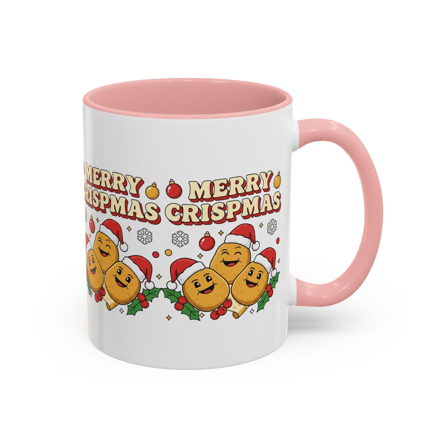 Merry Crispmas Christmas Accent Mug – Funny Festive Mug