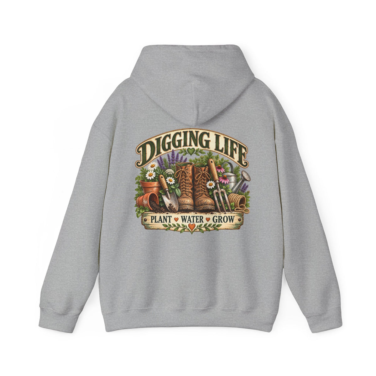 Garten-Hoodie im Vintage-Stil „Digging Life“