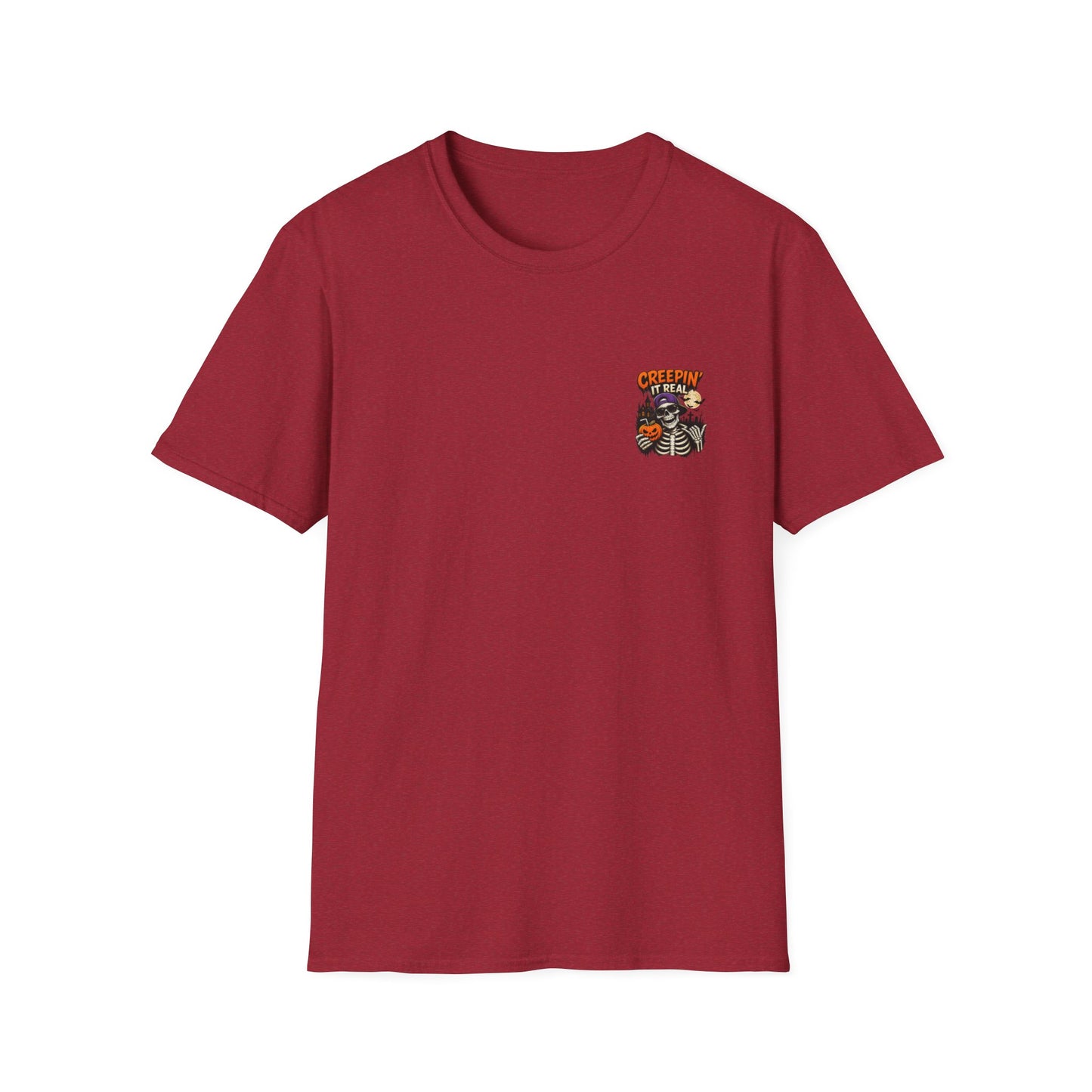 Creepin’ It Real Halloween T-Shirt – Skeleton Graphic Tee