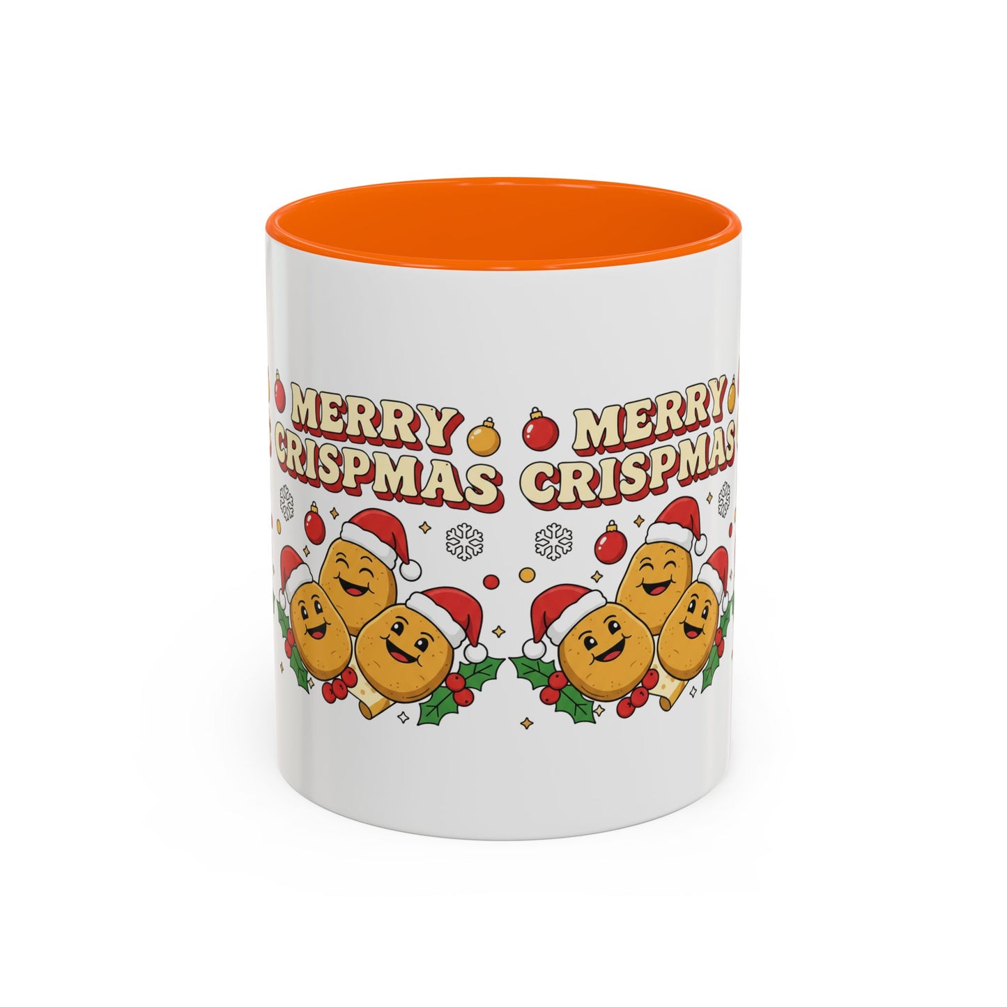 Merry Crispmas Christmas Accent Mug – Funny Festive Mug