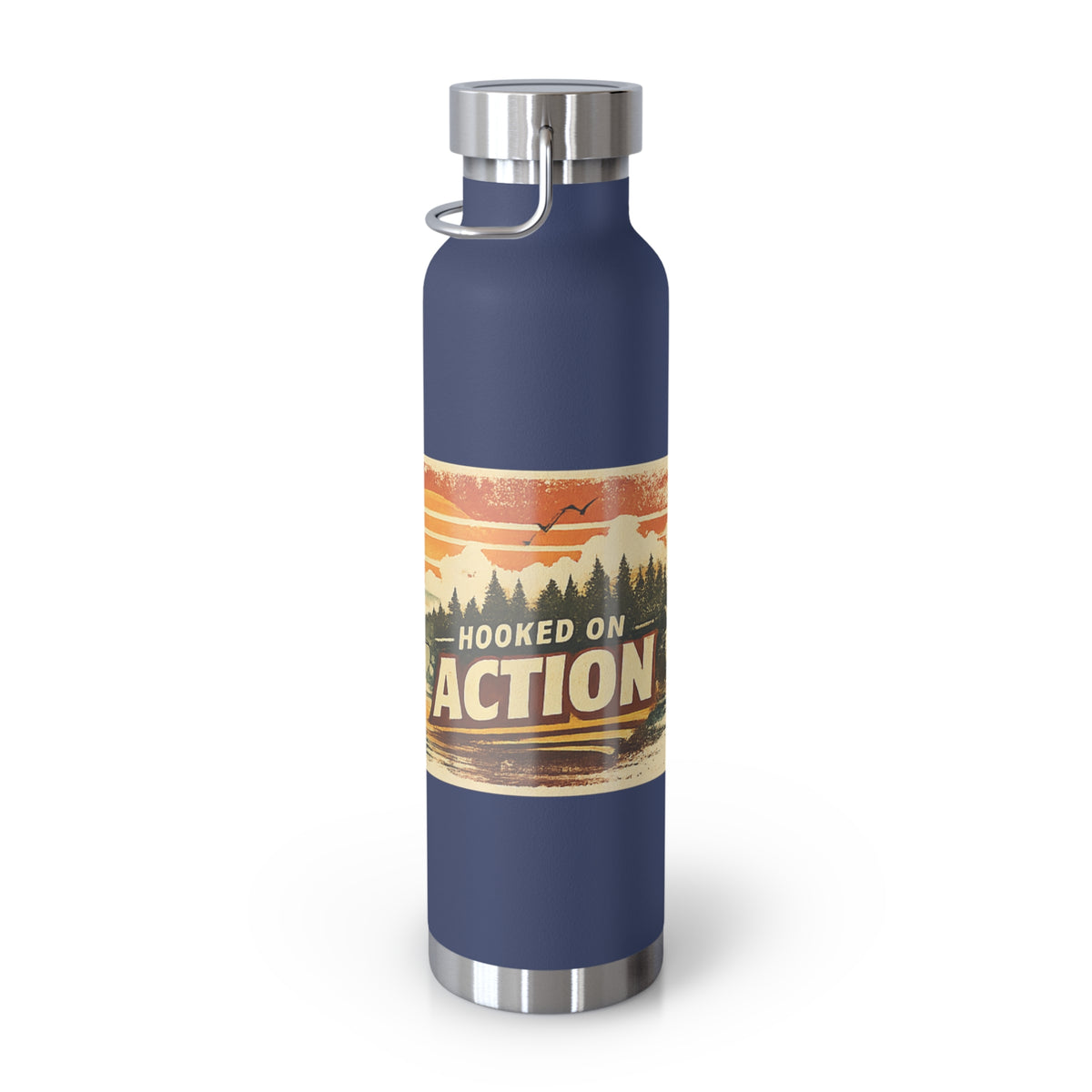 Hooked on Action Insulated Flask – Retro Fishing Flask