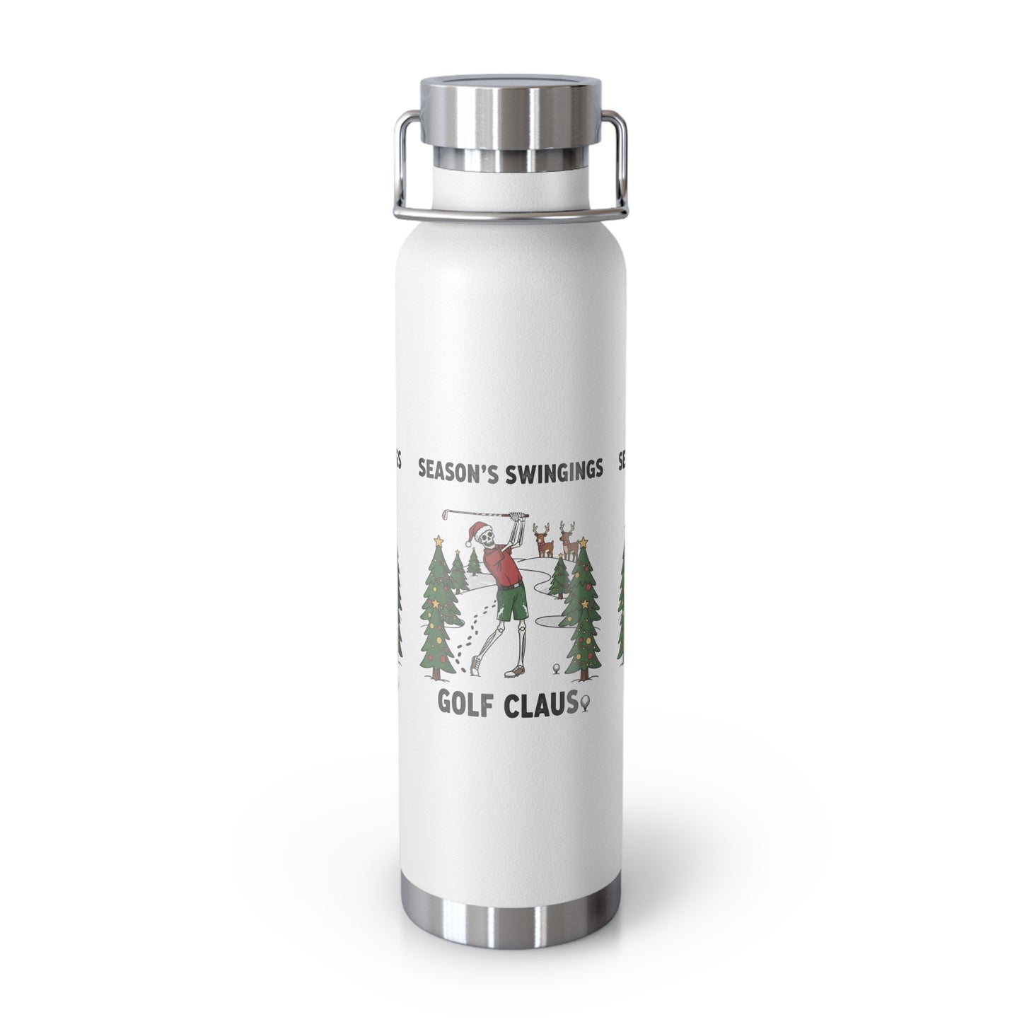 Golf Claus Insulated Flask – Season’s Swingings Christmas Golf Bottle