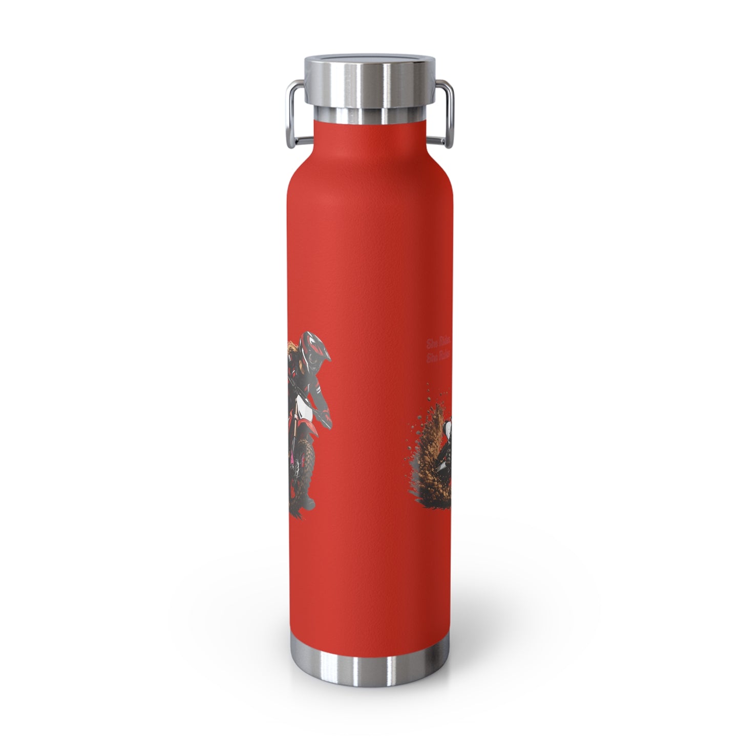 She Rides She Rules Motocross Insulated Flask
