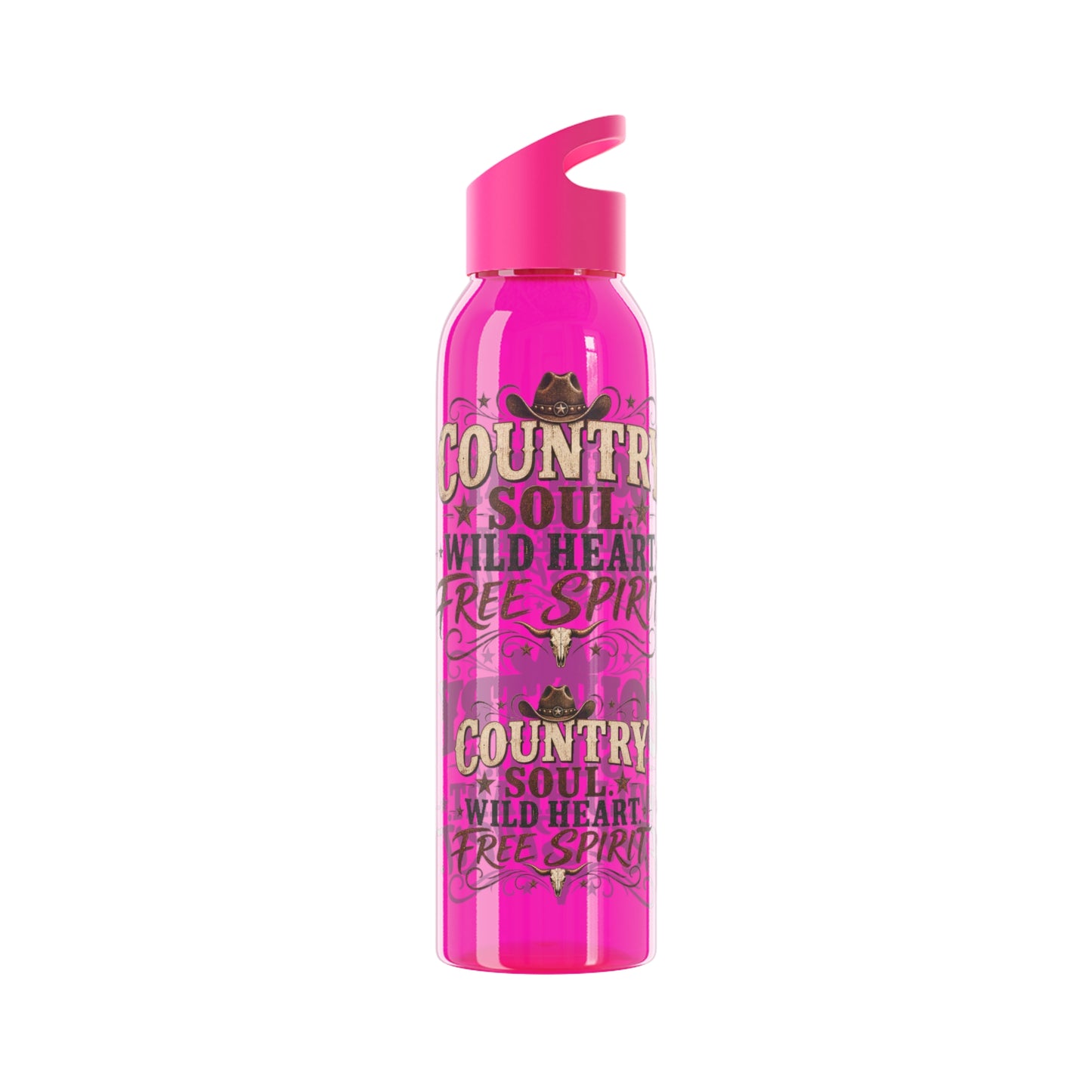 Country Soul Wild Heart Free Spirit Water Bottle – Country Western Bottle