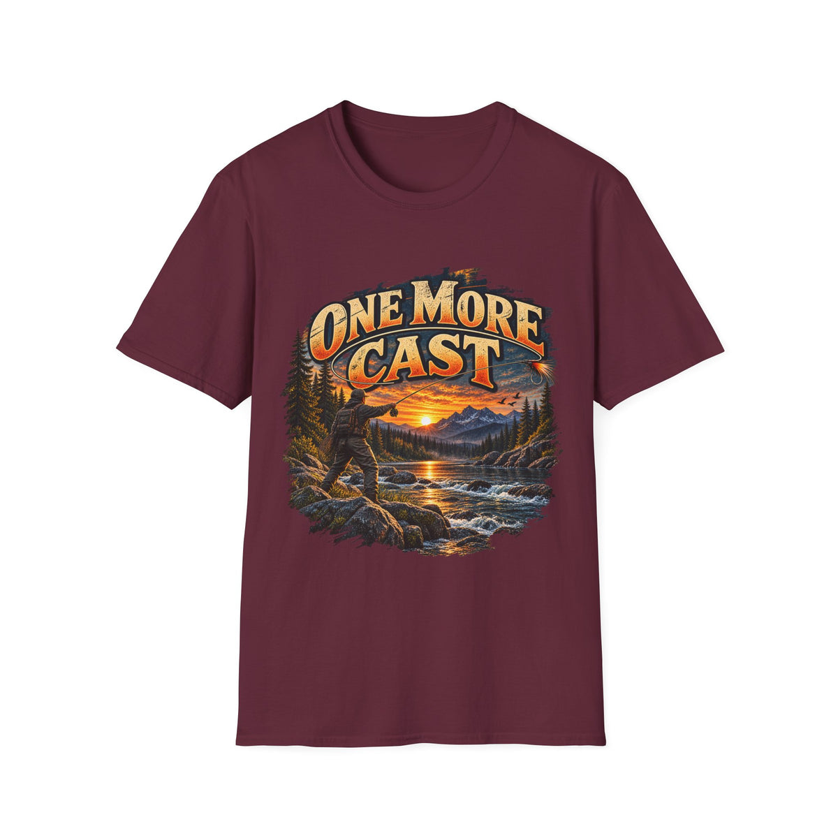 One More Cast Fishing T-Shirt – Vintage Angler Graphic Tee